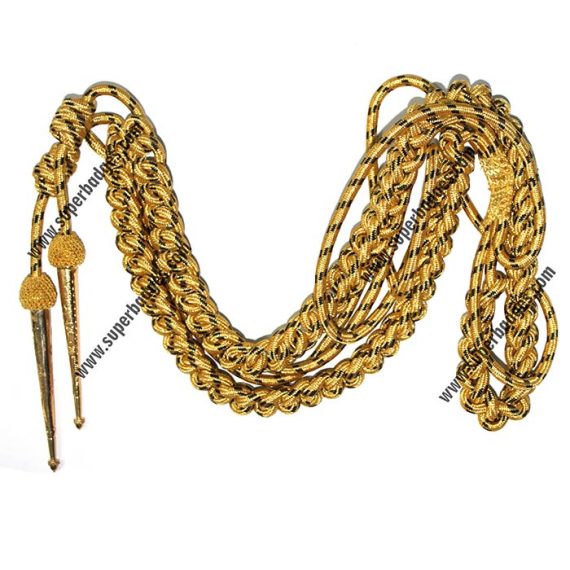 Black And Gold Ceremonial Aiguillette