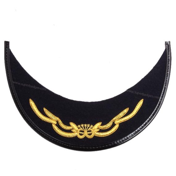 Gold Bullion Wire Embroidered Peak